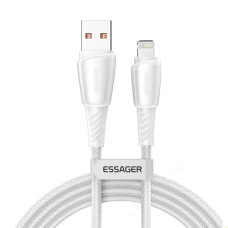 Зарядный кабель Rainbow White ESSAGER USB to Lightning 3A 1метр
