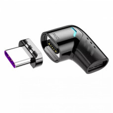 Адаптер угловой Wuw Magnetic Type-C 120W 5A 480Mbps Черный