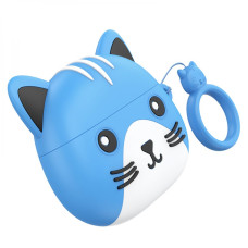 Беспроводные наушники детские с микрофоном Hoco EW46 CAT Bluetooth v5.3 30/300mAh Blue (31897_2908619)