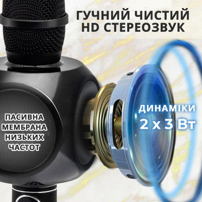 Беспроводной караоке микрофон Magic Karaoke YS-90 Pro Black Беспроводной караоке микрофон Magic Karaoke YS-90 Pro Black