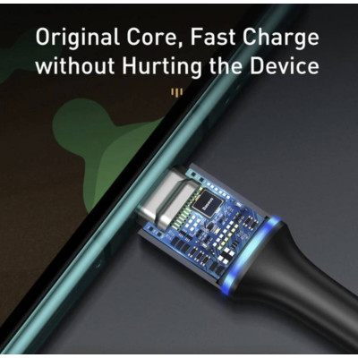 Зарядка USB кабель Bаseus для синхронізації і зарядки Android і інших пристроїв USB Type-C з led підсвічуванням 2 м Чорний Зарядка USB кабель Bаseus для синхронізації і зарядки Android і інших пристроїв USB Type-C з led підсвічуванням 2 м Чорний