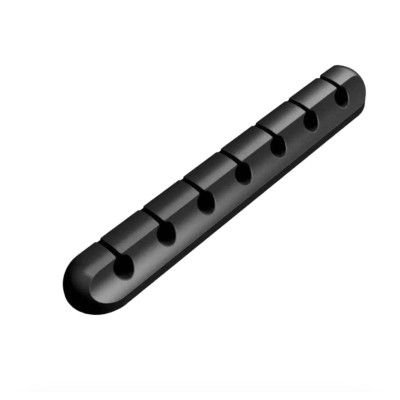 Органайзер кабеля клипса - держатель кабеля Choice 1 шт на 7 проводов Чёрный