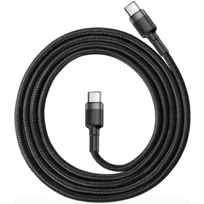 Кабель Type-C to Type-C BASEUS для синхронізації та заряджання Android / MacBoock 1 м Чорний