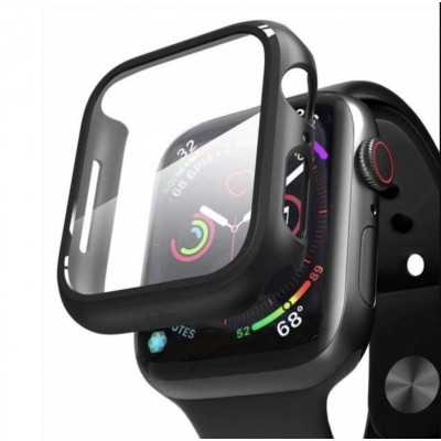 Защитный чехол со стеклом Choice для Apple Watch 44 мм Чёрный Защитный чехол со стеклом Choice для Apple Watch 44 мм Чёрный