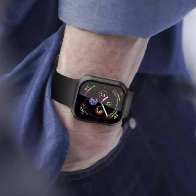 Защитный чехол со стеклом Choice для Apple Watch 44 мм Чёрный Защитный чехол со стеклом Choice для Apple Watch 44 мм Чёрный