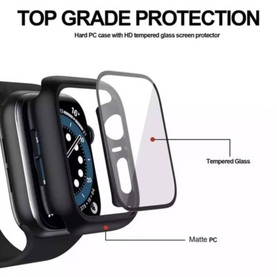 Защитный чехол со стеклом Choice для Apple Watch 42 мм Чёрный Защитный чехол со стеклом Choice для Apple Watch 42 мм Чёрный