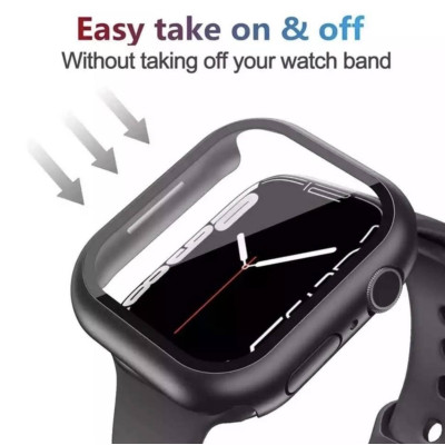 Защитный чехол со стеклом Choice для для Apple Watch 38 мм Чёрный Защитный чехол со стеклом Choice для для Apple Watch 38 мм Чёрный