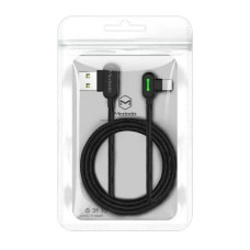 Двосторонній зарядний кабель для iPhone iPad McDodo 90 ° USB to Lightning з LED підсвічуванням 50 см