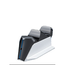 Зарядка для джойстика PS5 BebonCool для PlayStation 5 PS5 DualSense на 2 геймпади з LED підсвічуванням P5 Білий