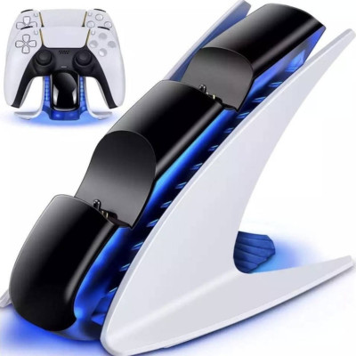 Зарядка для джойстика PS 5 Dobe для PlayStation 5 PS 5 DualSense на 2 геймпада с LED подсветкой P5V Белый Зарядка для джойстика PS 5 Dobe для PlayStation 5 PS 5 DualSense на 2 геймпада с LED подсветкой P5V Белый