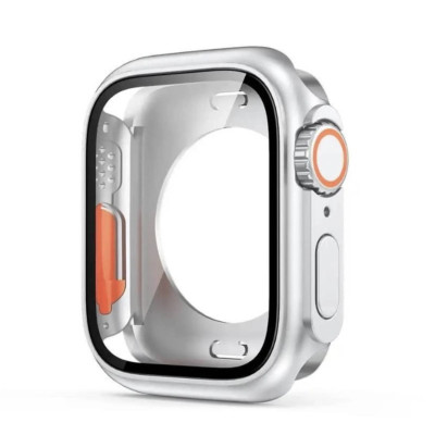 Защитный чехол с защитным стеклом Choice 3 для Apple Watch 44 мм в стиле Ultra Silver