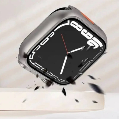Защитный чехол с защитным стеклом Choice 3 для Apple Watch 45 мм в стиле Ultra Titanium Защитный чехол с защитным стеклом Choice 3 для Apple Watch 45 мм в стиле Ultra Titanium