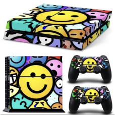 Наклейка PS4 Fat виниловая наклейка Choice для Sony PlayStation PS4 Fat DualShock 4 Smile