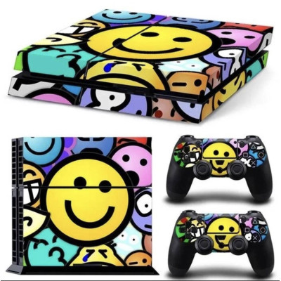 Наклейка PS4 Fat виниловая наклейка Choice для Sony PlayStation PS4 Fat DualShock 4 Smile