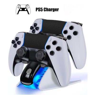 Зарядка для джойстика PS 5 Dobe Док Станция для PlayStation 5 PS 5 DualSense dualsense edge на 2 геймпада Белый Зарядка для джойстика PS 5 Dobe Док Станция для PlayStation 5 PS 5 DualSense dualsense edge на 2 геймпада Белый