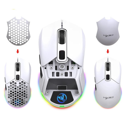 Мышь беспроводная HXSJ Т28 с аккумулятором и RGB подсветкой 2,4G+Bluetooth White Мышь беспроводная HXSJ Т28 с аккумулятором и RGB подсветкой 2,4G+Bluetooth White