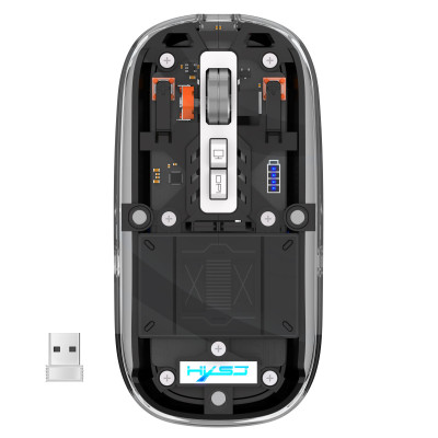 Мишка бездротова безшумна HXSJ Т900 з акумулятором 2,4G+Bluetooth Мишка бездротова безшумна HXSJ Т900 з акумулятором 2,4G+Bluetooth