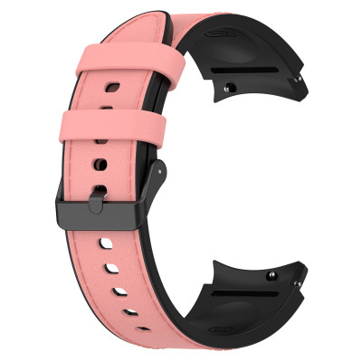 Ремінець шкіра-силікон BeWatch Samsung Galaxy Watch 4 / 5 / 6 20 мм Рожевий (1gw0103) Ремінець шкіра-силікон BeWatch Samsung Galaxy Watch 4 / 5 / 6 20 мм Рожевий (1gw0103)