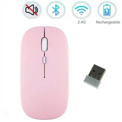 Мишка безшумна комп'ютерна Macaron Bluetooth Рожева Мишка безшумна комп'ютерна Macaron Bluetooth Рожева