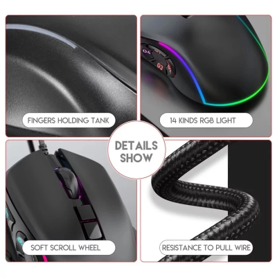Игровая проводная мышь FMA X9 с RGB подсветкой Черный (2026205392) Игровая проводная мышь FMA X9 с RGB подсветкой Черный (2026205392)