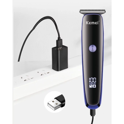Акумуляторна машинка для стрижки волосся Kemei KM-828 з насадками Акумуляторна машинка для стрижки волосся Kemei KM-828 з насадками