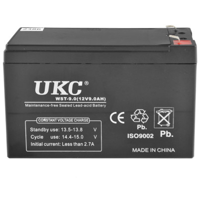 Акумулятор свинцево-кислотний UKC WST-9.0 12V 9Ah Black (3_02595)