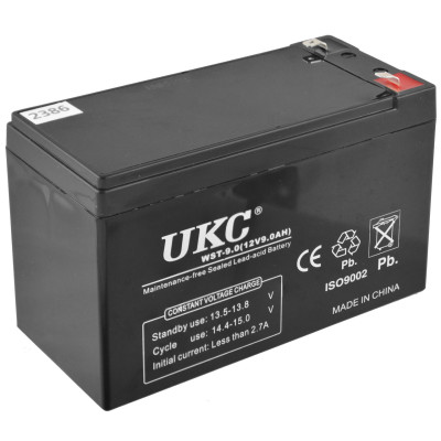 Акумулятор свинцево-кислотний UKC WST-9.0 12V 9Ah Black (3_02595) Акумулятор свинцево-кислотний UKC WST-9.0 12V 9Ah Black (3_02595)