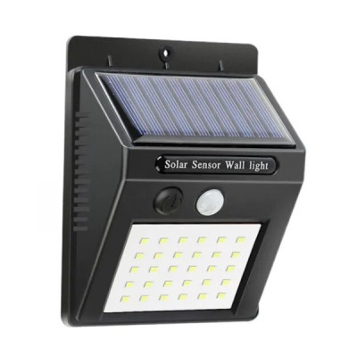 Вуличний світильник на сонячній батареї RIAS 609-30 30 SMD з датчиком руху Black (3_03273)