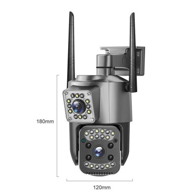 IP камера відеоспостереження RIAS SC03-4G Wi-Fi 2 об'єктива 4MP+4MP вулична з віддаленим доступом IP камера відеоспостереження RIAS SC03-4G Wi-Fi 2 об'єктива 4MP+4MP вулична з віддаленим доступом