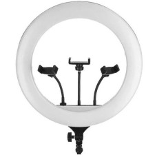 Кільцева світлодіодна LED лампа RIAS RL-18 RGB 45см Різнокольорова на 3 тримачі з Пультом ДУ (3_04095)