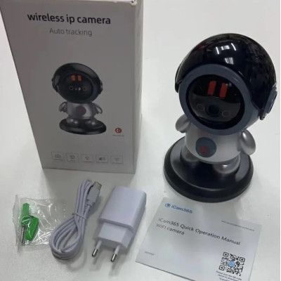 IP камера видеонаблюдения RIAS Smart Robot (iCam365 APP) Wi-Fi 3MP Black-Grey IP камера видеонаблюдения RIAS Smart Robot (iCam365 APP) Wi-Fi 3MP Black-Grey