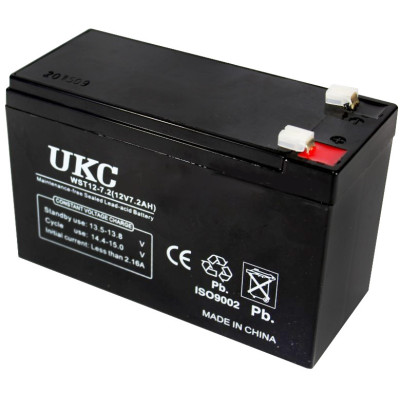 Акумулятор свинцево-кислотний UKC WST12-7.2 12V 7.2Ah Black (3_04400)