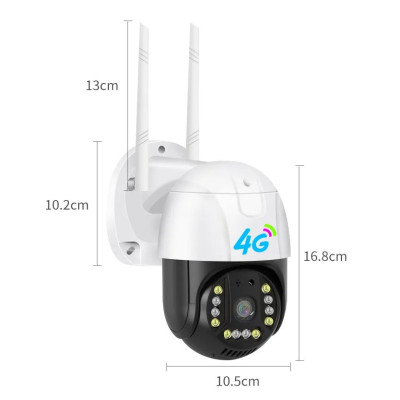 IP камера відеоспостереження P20 v380 APP Wi-Fi 3MP 4G вулична з віддаленим доступом White IP камера відеоспостереження P20 v380 APP Wi-Fi 3MP 4G вулична з віддаленим доступом White