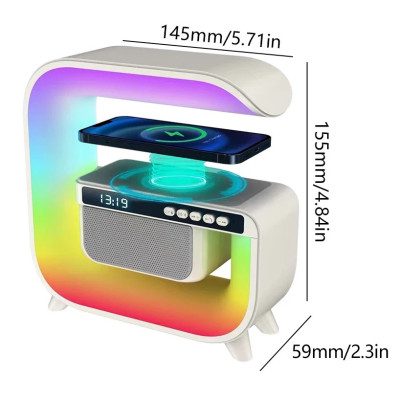 Настільна смарт лампа G-Smart Light HM-G3 RGB з бездротовою зарядкою та Bluetooth колонкою 15W White (3_04502) Настільна смарт лампа G-Smart Light HM-G3 RGB з бездротовою зарядкою та Bluetooth колонкою 15W White (3_04502)