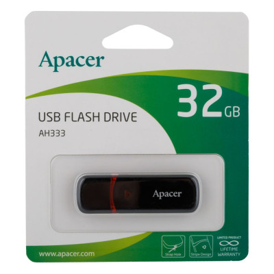 Флеш память USB Apacer AH333 32 GB USB 2.0 Black (22517_993322) Флеш память USB Apacer AH333 32 GB USB 2.0 Black (22517_993322)