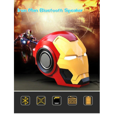Портативная беспроводная Bluetooth колонка OPT-TOP Iron Man micro-USB SD/microSD/TF Card Портативная беспроводная Bluetooth колонка OPT-TOP Iron Man micro-USB SD/microSD/TF Card