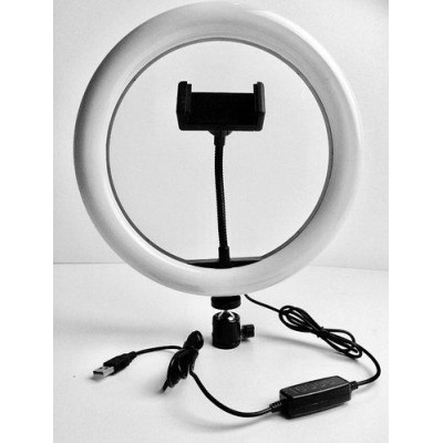 Світлодіодне селфі кільце з утримувачем для телефону OPT-TOP Selfie Ring Light LL666 26 см 3 режими (1756374694) Світлодіодне селфі кільце з утримувачем для телефону OPT-TOP Selfie Ring Light LL666 26 см 3 режими (1756374694)