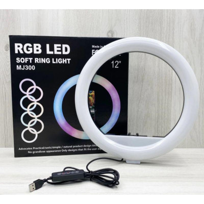 Світлодіодне селфі-кільце з RGB підсвічуванням OPT-TOP Soft Ring Light MJ300 (1756374695) Світлодіодне селфі-кільце з RGB підсвічуванням OPT-TOP Soft Ring Light MJ300 (1756374695)