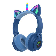 Дитячі бездротові навушники OPT-TOP Єдиноріг Cat STN-27 LED Bluetooth з котячими вушками (1756374756)