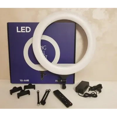 Лампа кільцева світлодіодна OPT-TOP Led-YQ-460B з 3 тримачами для телефону пультом 45 см (1756375330) Лампа кільцева світлодіодна OPT-TOP Led-YQ-460B з 3 тримачами для телефону пультом 45 см (1756375330)