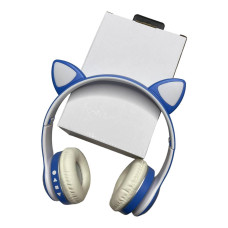 Беспроводные наушники OPT-TOP cat ear vzv-23m с подсветкой + FM-радио + MicroSD Bluetooth синие (1756375582)