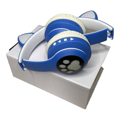 Бездротові навушники OPT-TOP cat ear vzv-23m з підсвічуванням + FM-радіо + MicroSD Bluetooth сині (1756375582) Бездротові навушники OPT-TOP cat ear vzv-23m з підсвічуванням + FM-радіо + MicroSD Bluetooth сині (1756375582)