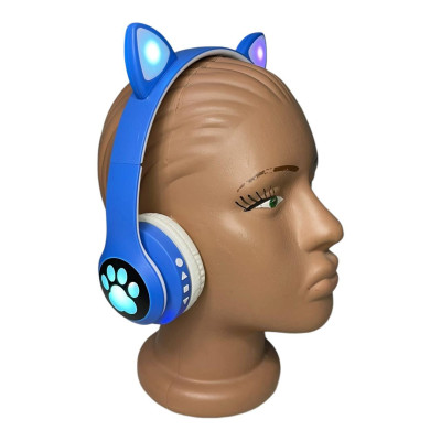 Бездротові навушники OPT-TOP cat ear vzv-23m з підсвічуванням + FM-радіо + MicroSD Bluetooth сині (1756375582) Бездротові навушники OPT-TOP cat ear vzv-23m з підсвічуванням + FM-радіо + MicroSD Bluetooth сині (1756375582)