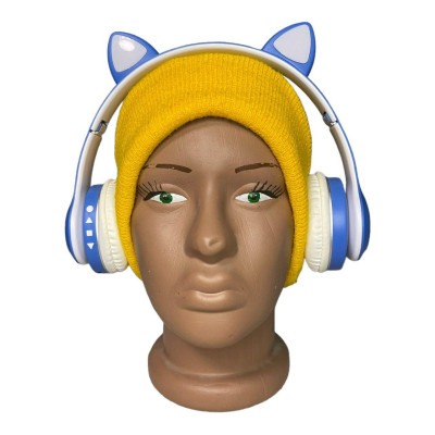 Бездротові навушники OPT-TOP cat ear vzv-23m з підсвічуванням + FM-радіо + MicroSD Bluetooth сині (1756375582) Бездротові навушники OPT-TOP cat ear vzv-23m з підсвічуванням + FM-радіо + MicroSD Bluetooth сині (1756375582)