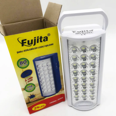 Ручной переносной фонарь на аккумуляторе USB фонарь Fujita DL-2606 24 LED с павербанком белый (1756375640) Ручной переносной фонарь на аккумуляторе USB фонарь Fujita DL-2606 24 LED с павербанком белый (1756375640)