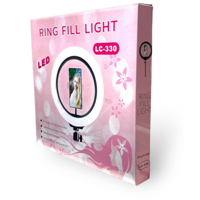 Кільцева LED лампа LC-330 (33см) OPT-TOP з утримувачем для телефону (1756375668) Кільцева LED лампа LC-330 (33см) OPT-TOP з утримувачем для телефону (1756375668)