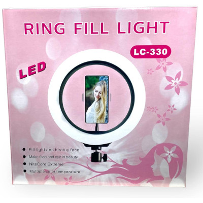 Кільцева LED лампа LC-330 (33см) OPT-TOP з утримувачем для телефону (1756375668) Кільцева LED лампа LC-330 (33см) OPT-TOP з утримувачем для телефону (1756375668)