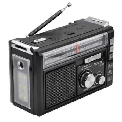 Радиоприемник на аккумуляторе Golon RX-382 FM/AM/SW с фонарем LED Черный (1756375728)