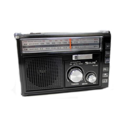 Радиоприемник на аккумуляторе Golon RX-382 FM/AM/SW с фонарем LED Черный (1756375728)