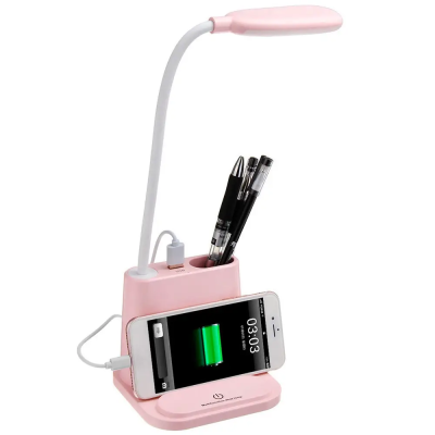Світильник світлодіодний usb з утримувачем для телефону OPT-TOP Multifunctional desk lamp 1200mah Рожевий (1777401089) Світильник світлодіодний usb з утримувачем для телефону OPT-TOP Multifunctional desk lamp 1200mah Рожевий (1777401089)
